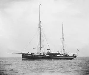 Port Bow Prints: The ketch Gelasma under motor. Creator: Kirk & Sons of Cowes