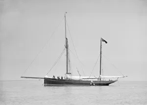 Broadside Prints: The ketch Hoyden at anchor, 1911. Creator: Kirk & Sons of Cowes