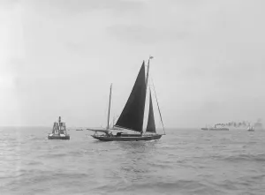 The ketch The Nun under sail, 1922. Creator: Kirk & Sons of Cowes The ketch The Nun under sail, 1922. Creator: Kirk & Sons of Cowes