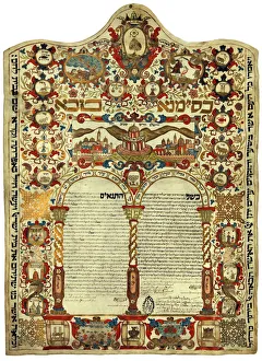 Matrimony Gallery: Ketubah (Jewish marriage contract), 1723