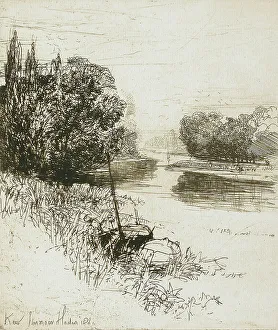 Seymour Haden Prints: Kew Ait, 1864. Creator: Francis Seymour Haden