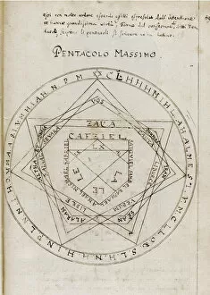 Images Dated 22nd May 2018: The Key of Solomon (Clavicula Salomonis), Early 18th century. Artist: Anonymous