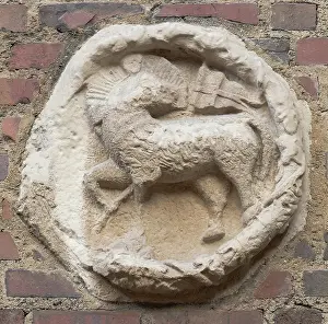 Brick Wall Prints: Keystone, 15th century. Creator: Unknown