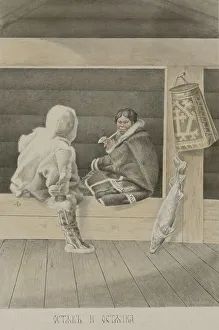 Khant man and woman, 1862-1887. Creator: Mikhail Znamensky