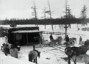 Yakutia Prints: Khapchagai post station, 1890. Creator: Unknown