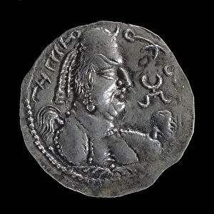 Khingila I, Dinar of the Alchon Huns, ca 440-490 CE. Creator: Numismatic, Ancient Coins