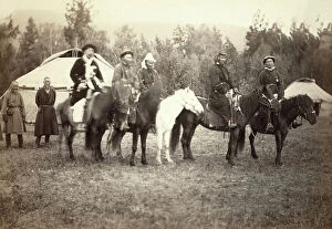 Riders Collection: Khirgiz (ie, Kazakh) horsemen, between 1885 and 1886. Creator: Unknown