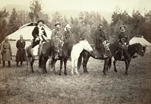 Central Asian Prints: Khirgiz (ie, Kazakh) horsemen, between 1885 and 1886. Creator: Unknown