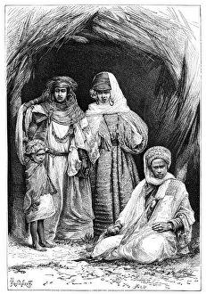 Images Dated 12th February 2008: A Khumir man, woman and child, North Africa, 1895.Artist: Ivan Pranishnikoff