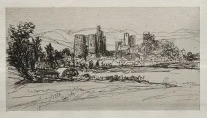 1818 1910 Prints: Kidwelly Castle. Creator: Francis Seymour Haden (British, 1818-1910)