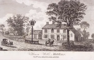 Hampstead Prints: Kilburn Wells, Hampstead, London, 1818