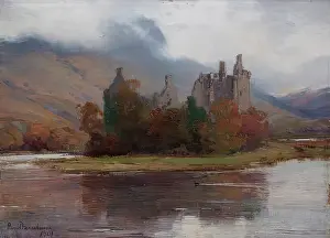 Misty Prints: Kilchurn Castle, 1901. Creator: David Farquharson
