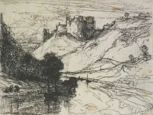 Seymour Haden Prints: Kilgaren Castle, 1864. Creator: Francis Seymour Haden