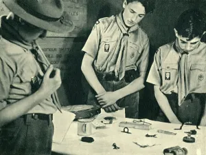 Scout Prints: Kim's Game, 1944. Creator: Unknown
