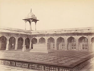 King Akbars Tomb, Agra, 1860s-70s. Creator: Unknown
