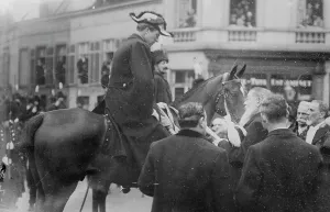 Albert I Prints: King Albert on horse at King Leopold's funeral