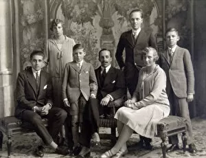 Princes Gallery: King Alfonso XIII of Spain (1886-1941) with his sons, Don Jaime, Dona Beatriz, Don Gonzalo