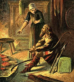 Images Dated 2nd August 2006: King Alfred And The Cakes, (c1850)