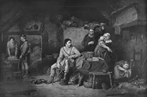Aelfred Gallery: King Alfred in Neatherd Cottage, 1806, (1912). Artist: David Wilkie