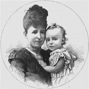 Alfonso De Bourbon Gallery: King Alphonso of Spain and his Mother Christina, the Queen Regent, 1890. Creator: Fernando Debas