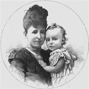 King Alphonso of Spain and his Mother Christina, the Queen Regent, 1890. Creator: Fernando Debas King Alphonso of Spain and his Mother Christina, the Queen Regent, 1890. Creator: Fernando Debas