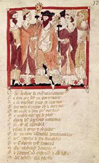 Beards Prints: King Arthur's coronation, 14th century