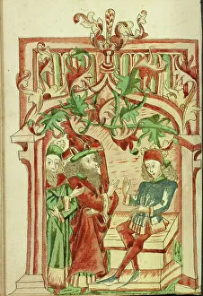 Diebold Lauber Prints: King Avenir and a Doctor come to Josaphat; Barlaam und Josaphat