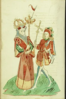 Diebold Lauber Prints: King Avenir and Josaphat; Barlaam und Josaphat