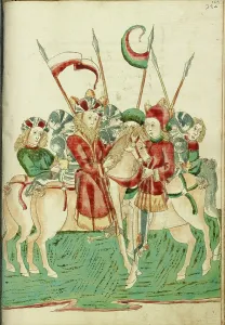 Banners Prints: King Avenir and Josaphat Meet on Horseback