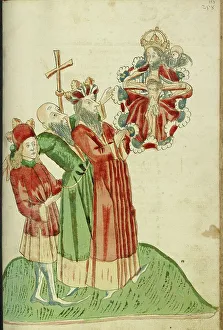Apparition Prints: King Avenir, Josaphat, and Nachor Behold the Throne of Grace in Heaven; Barlaam und Josaphat