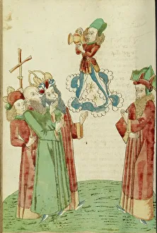 King Abenner Prints: King Avenir, Josaphat, and the Pagan Scholars Behold an Image of Bacchus