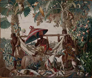 The King carried by two moors. From the Series The New Indies'. Gift from King Louis... 1780-1781. Creator: Anonymous master