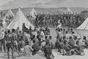 Loyalty Prints: King Cetewayo receiving a deputation of his relatives at Intonyanene