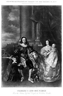 Images Dated 18th July 2007: King Charles I (1600-1649) and his family.Artist: J Skelton