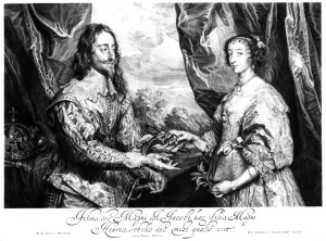 Henriette Marie De Bourbon Prints: King Charles I (1600-1649) and Queen Henrietta Maria (1609-1669)