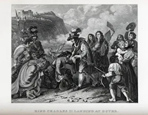 King Charles II landing at Dover, 1882. Artist: Anonymous