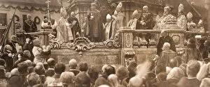 Silver Gelatin Photography Collection: King Charles IV, taking his coronation oath …in Budapest on 30 December 1916, 1916