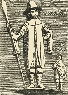 Giant Prints: King Charles Porter and Dwarf, (c1872). Creator: Unknown