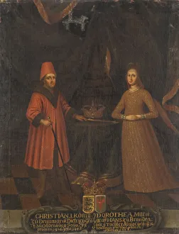 Christian I Prints: King Christian I of Denmark (1426-1481) and Queen Dorothea (1430-1496)