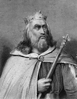 King Clotaire II of the Franks, (19th century). Artist: Weber