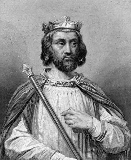 King Clotaire III of the Franks, (19th century).Artist: Blanchard King Clotaire III of the Franks, (19th century).Artist: Blanchard