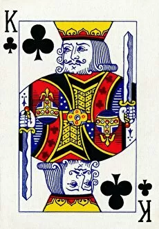 Gambling Collection: King of Clubs from a deck of Goodall & Son Ltd. playing cards, c1940