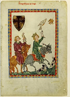 Conrad Gallery: King Conrad the Younger (From the Codex Manesse), Between 1305 and 1340. Artist: Anonymous