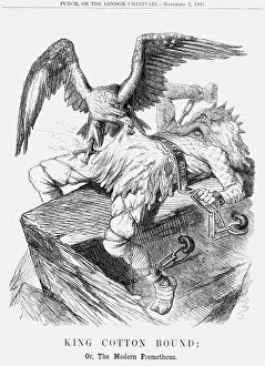 Cotton Prints: King Cotton Bound; Or, The Modern Prometheus, 1861