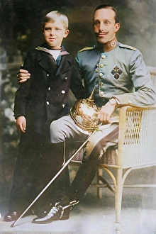 Bourbon De Alfonso Prints: King and Crown Prince of Spain, 1915, 1915. Creator: Bain News Service