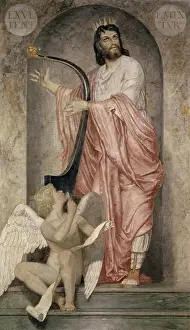 David Prints: King David, 1868. Creator: Arnold Bocklin