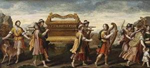 King David bearing the Ark of the Covenant into Jerusalem, Early16th cen Artist: Italian master