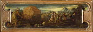 King David bearing the Ark of the Covenant into Jerusalem. Creator: Tintoretto, Jacopo (1518-1594)