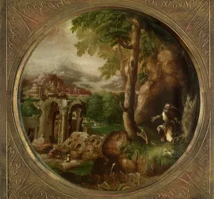 Despair Prints: King David in a Landscape, c1540-1570. Creator: Michiel Gast