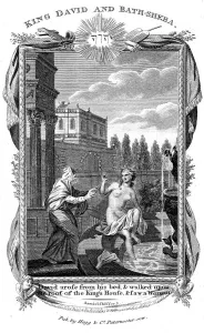 King David looking down at Bathsheba, c1804